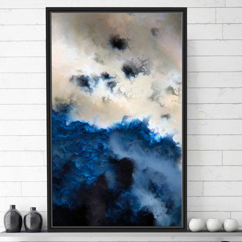 Luc 8: 25 «Where Is Your Faith» par Mark Lawrence - reproduction, Cadre flottant noir, H 33,5 po x l 21,5 po x P 2 po
