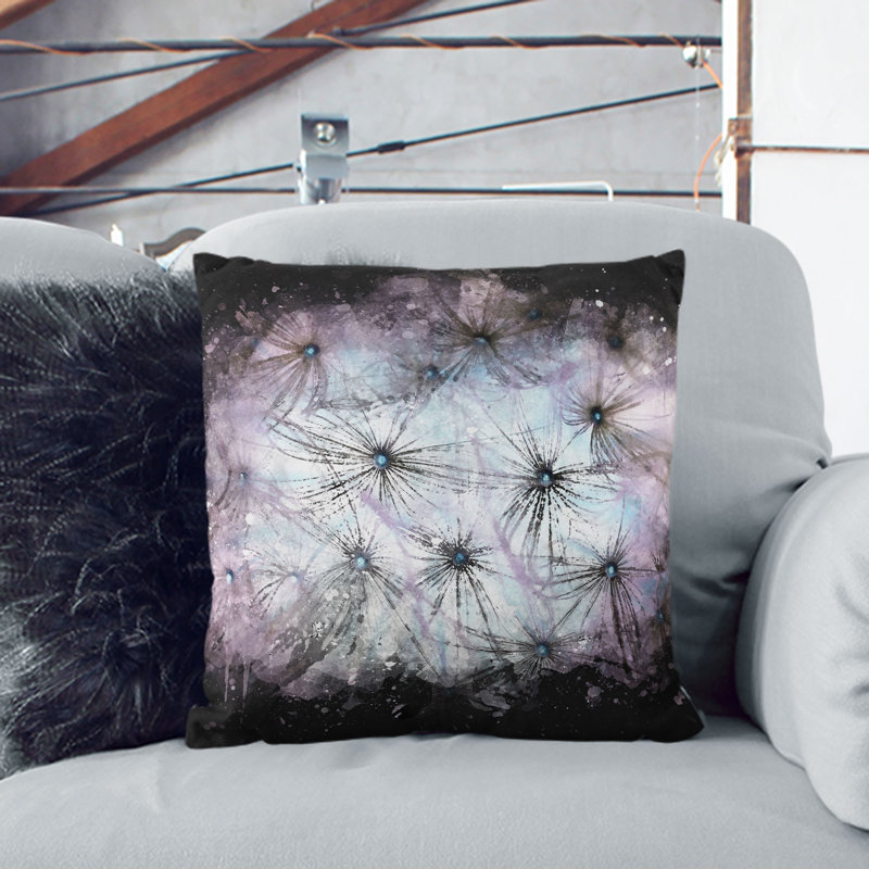 Floral Square Throw Cushion, 40cm H x 40cm W x 15cm D