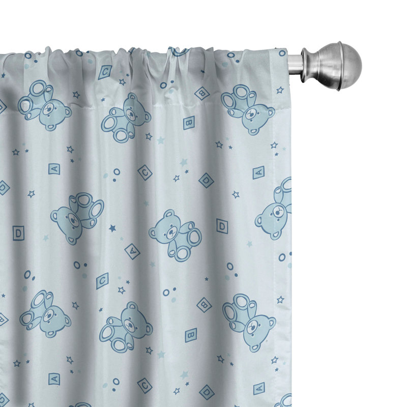 Nursery Semi-Sheer Rod Pocket Sliding Panel, 28" x 84"