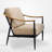 26" Wide Mid-Century Modern Accent Chair Comfy Reading Armchair for Living Room & Bedroom & Office-1990658362