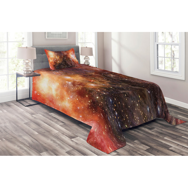 Polyester Coverlet, Twin Bedspread + 1 Sham