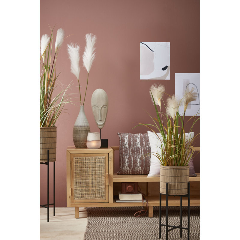 Faux Pampas Grass Grass in Pot, 180cm H x 80cm W x 80cm D