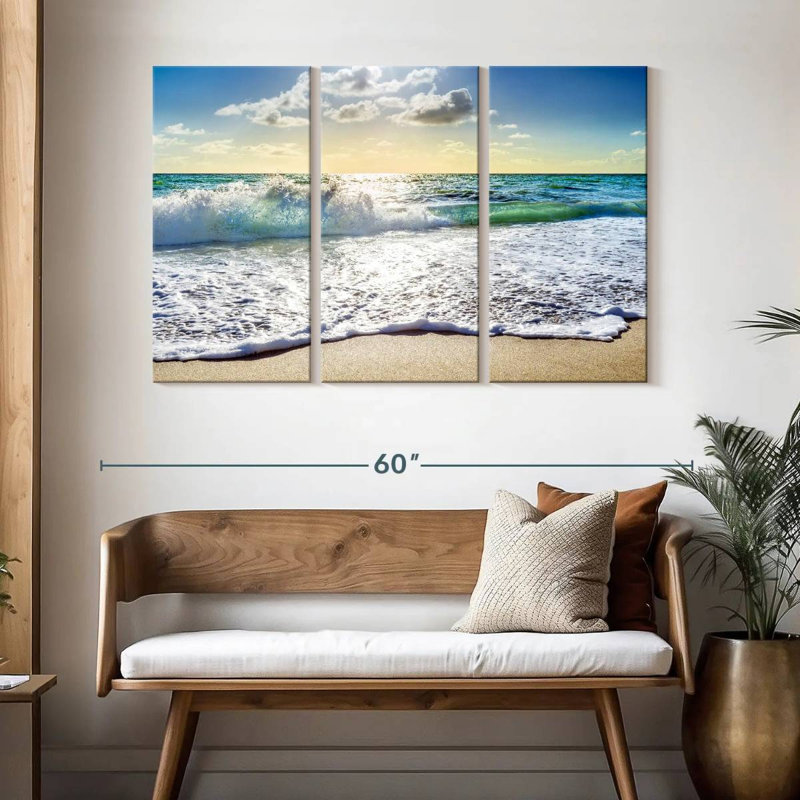 Gillard Rolling Beach Waves South Florida, H 32 po x l 50 po