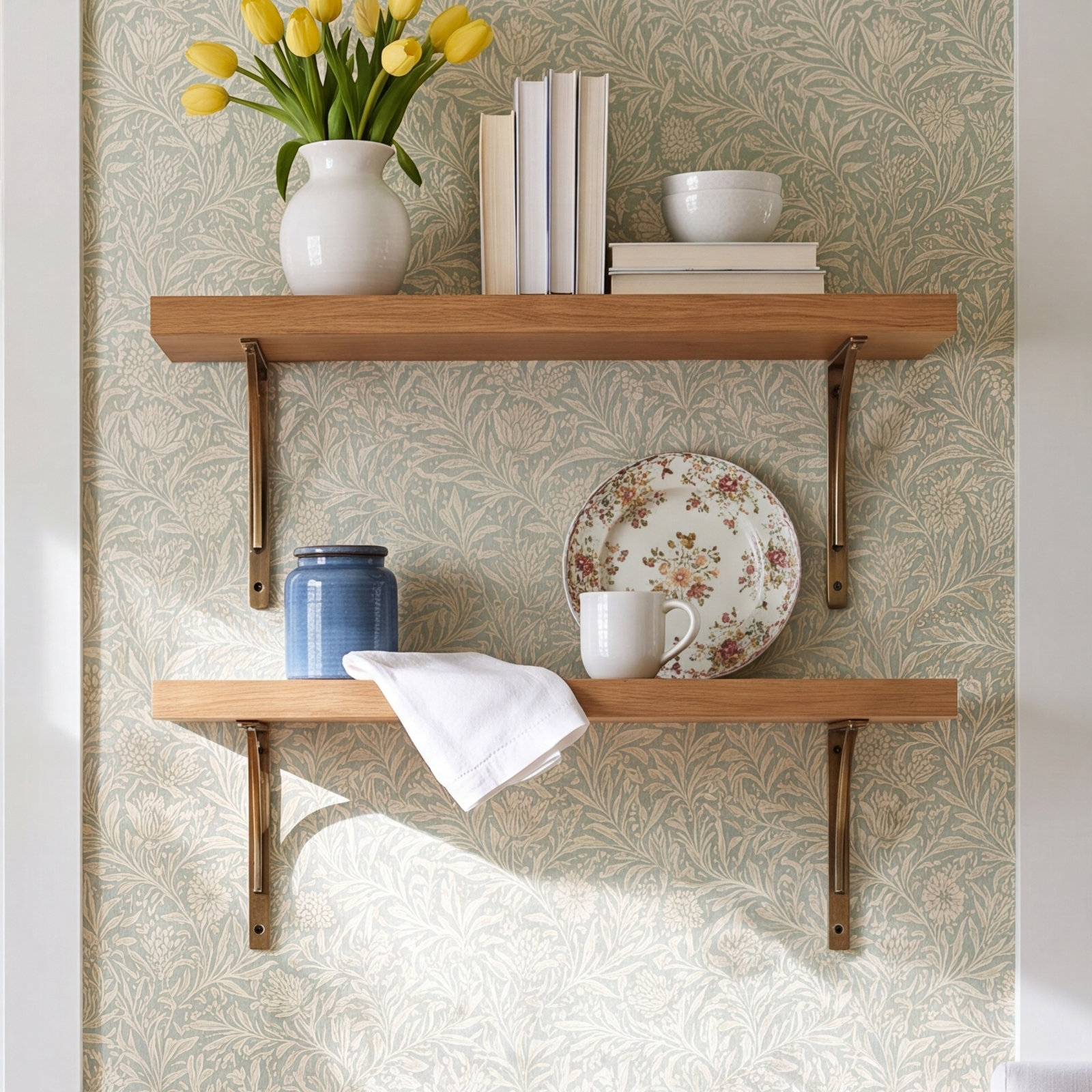 Shelf Bracket, Antique Brass