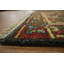 Tapis de couloir traditionnel rouge et vert 10 pi 1 po x 2 pi 6 po