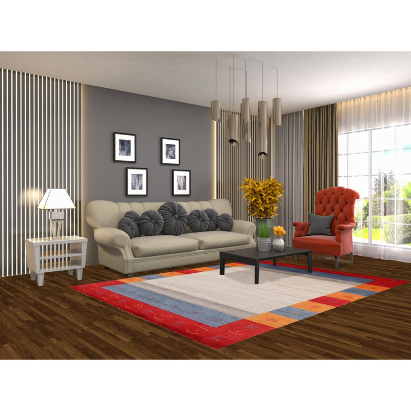 Handmade Gabbeh Oriental Area Rug 6x8