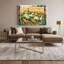 «Farm Rabbits», art mural sur toile brune-818802025