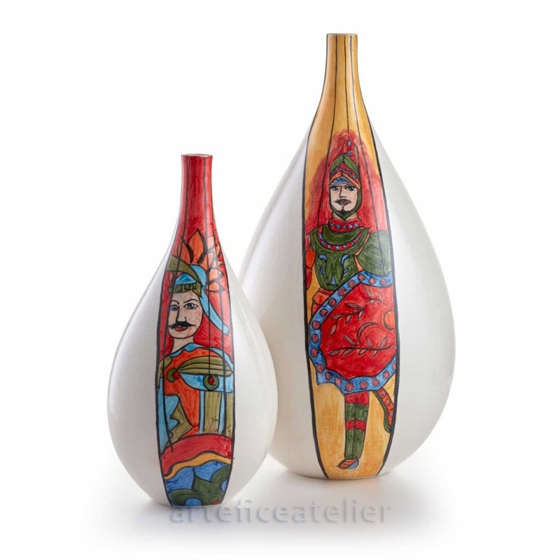 Chando Handmade Ceramic Table Vase, 33cm H x 18cm W x 18cm D