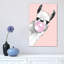 Sneaky Llama Blowing Bubble Gum 1 Piece Wall Art on Canvas-1485744186-1565878958