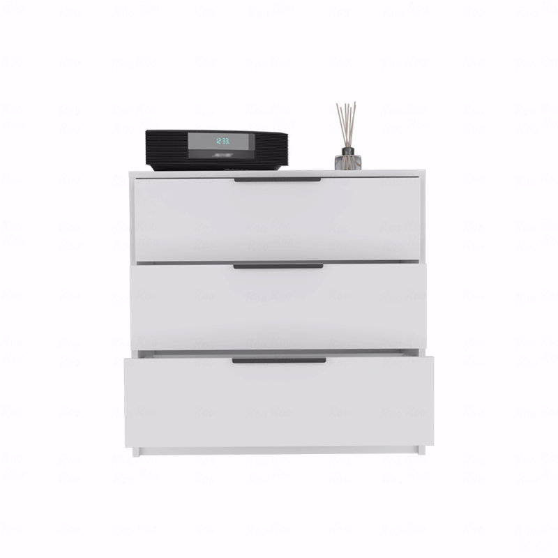 Commode 3 tiroirs, plateau supérieur