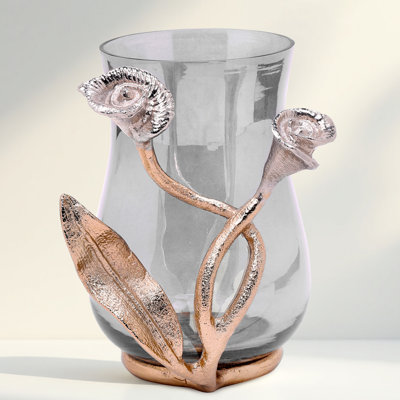 The Calla Lily Glass Tumbler in Black Luster Finish – Elegant Decorative Accent or Christmas Gift