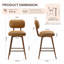 Swivel Upholstered Counter Stool with Metal Frame-153194064