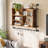Industrial 4-tier Floating Shelf With Led Lighting, Adjustable Wall Shelves-953164806