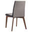 Ensemble de 2 chaises d'appoint de salle à manger rembourrées en noyer gris et naturel | Idée de cadeau