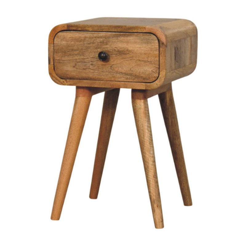 Nightstand 30cm W Solid Wood Bedside Table