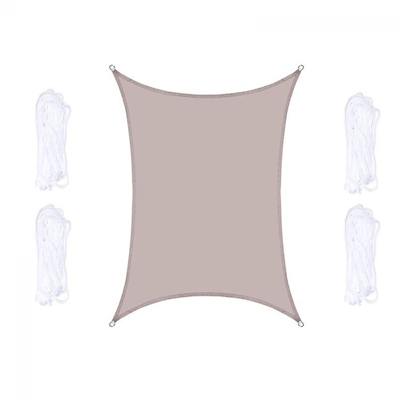 Toile d'ombrage rectangulaire 13 '1 15/32', Kaki, L 118 po x P 118 po