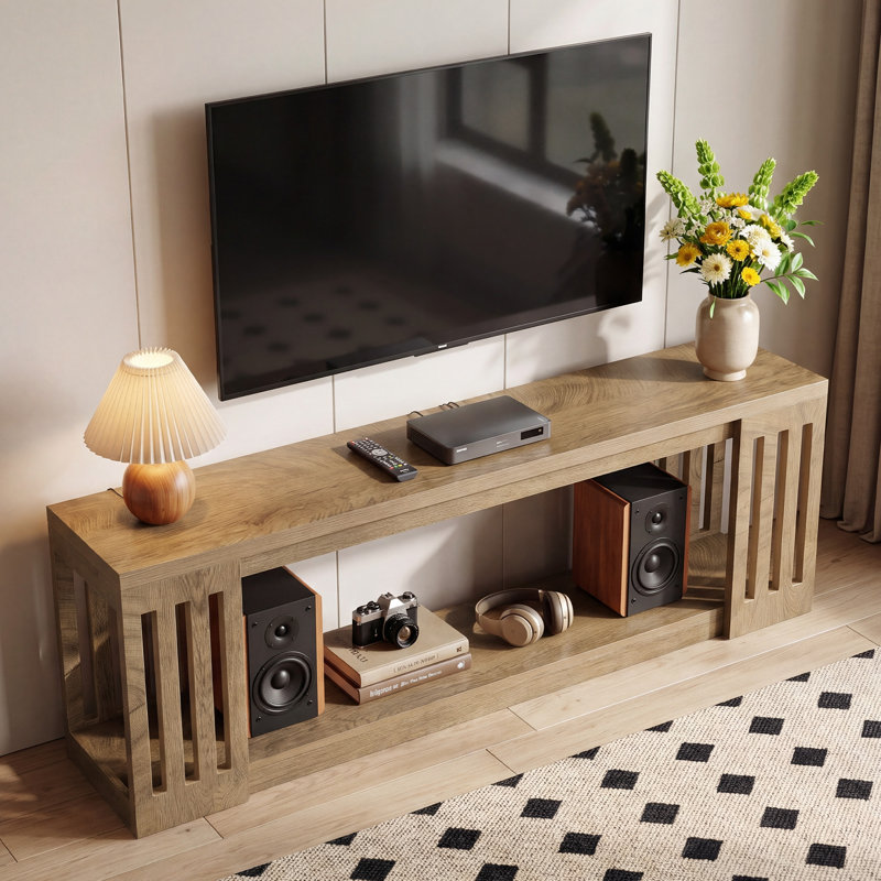 63''Farmhouse TV Stand for 65 Inch TV