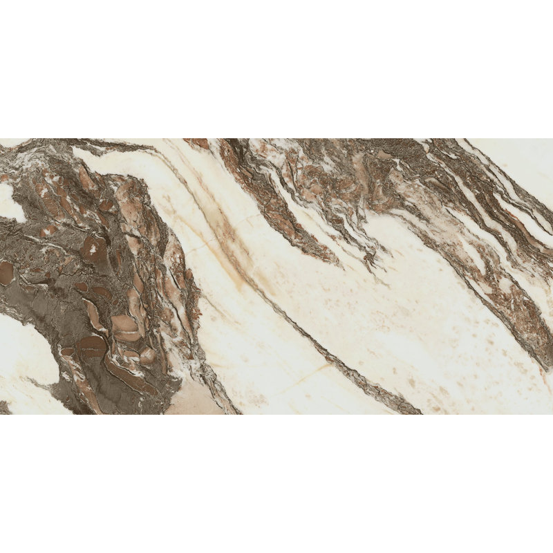 Carreau de porcelaine poli rouge JEM Symphony (12 po x 24 po)