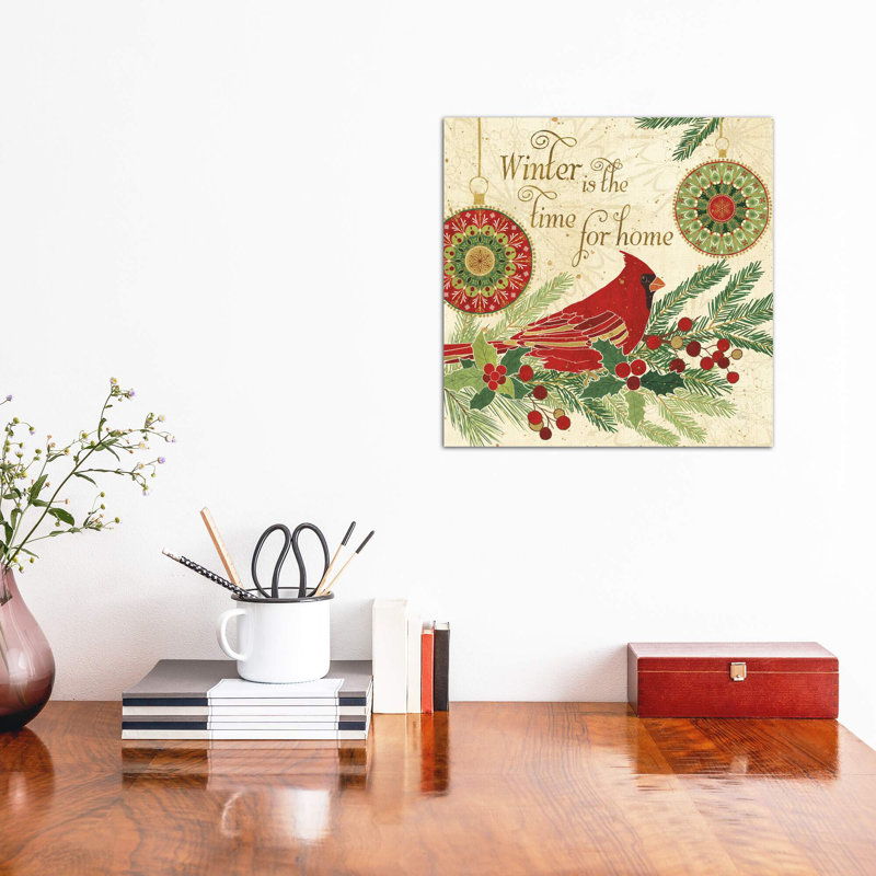 Winter Feathers V by Veronique Charron - Wrapped Canvas Print, 66.04 cm H x 66.04 cm W x 1.91 cm D