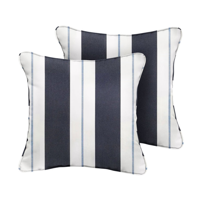 Giule Sunbrella® Throw Square Indoor/Outdoor Pillow Cover & Insert, 18" H x 18" W, Blue