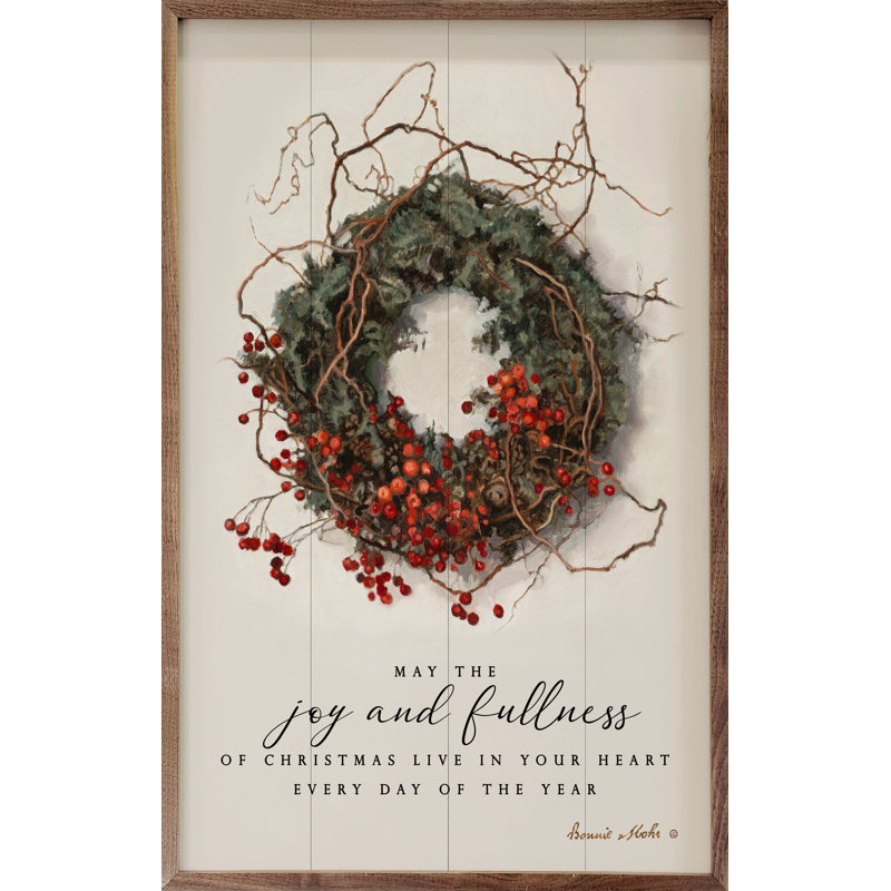 «May The Joy and Fullness Wreath» par Bonnie Mohr, H 8 po x l 5 po