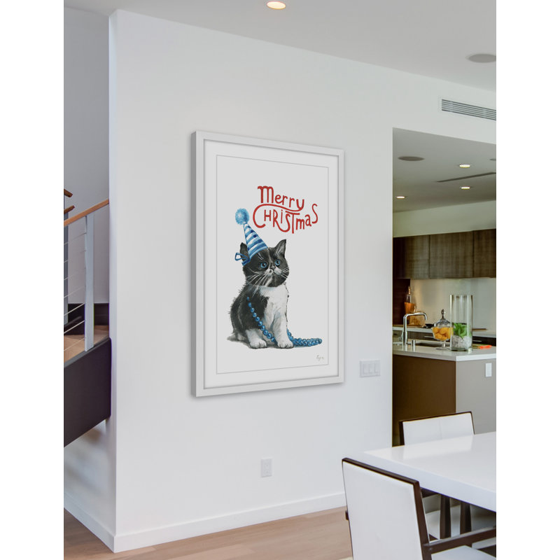 « enabîméed chat », reproduction d’art encadrée, 18" H x 12" L x 1,5" D
