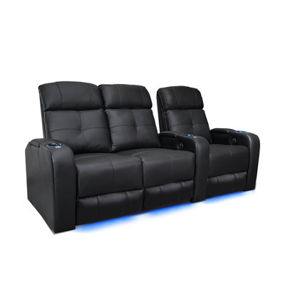Sehin Upholstered Home Theater Seating with Cup Holder