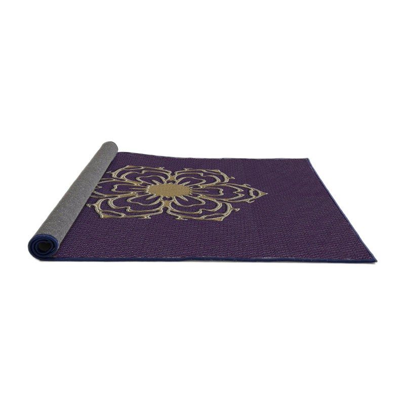 Tapis mauve / doré Power Loom, Rond 7 pi