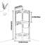Rangement en coin pour tablettes de salle de bain sur pieds