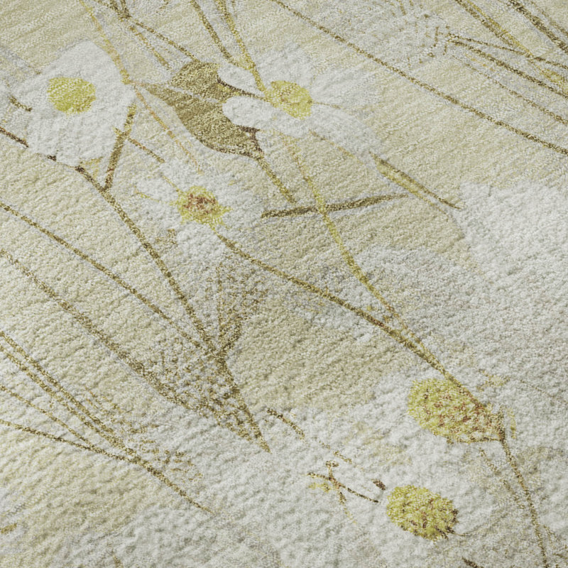 Premium Machine Washable Elize AMF1500 Floral Rug, Rectangle 8' x 10'