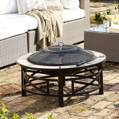 Yuen Round Steel Smokeless Fire Pit
