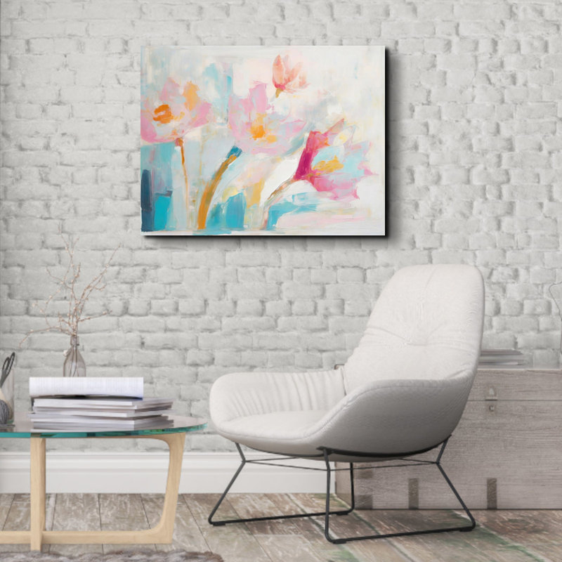 Tulipes - reproduction sur toile tendue, H 20 po x l 24 po x P 1,5 po