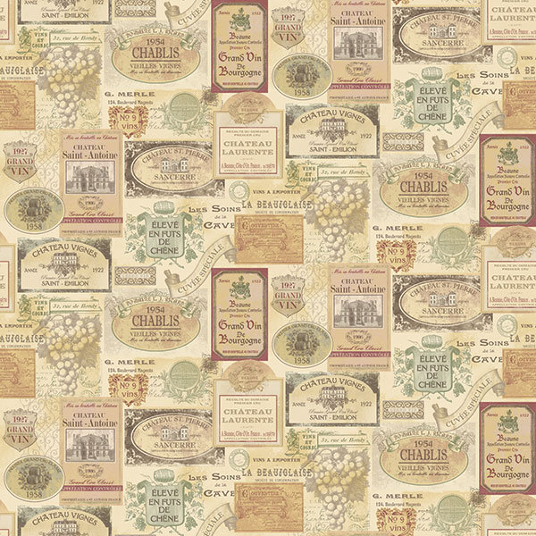 Rouleau de papier peint L 32,8 pi x l 21 po Kitchen Recipes, Brun