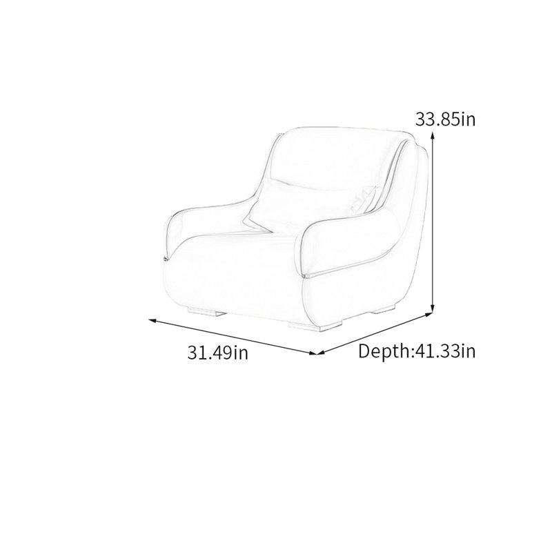 Chaise d'appoint élégante avec similicuir, Beige