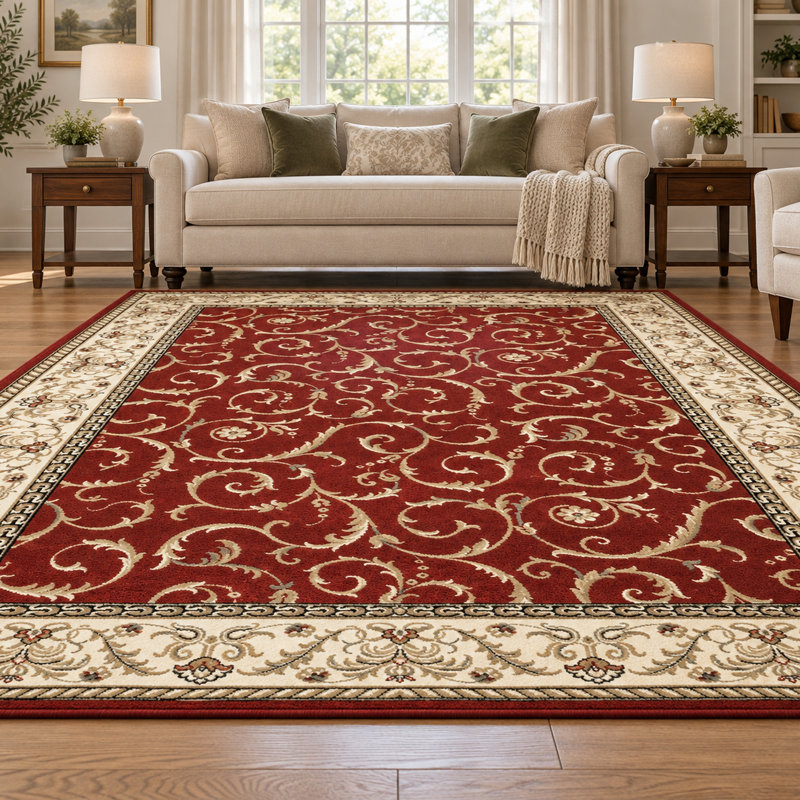 Tapis rouge Weisgerber, Rectangle 5 pi 5 po x 7 pi 7 po