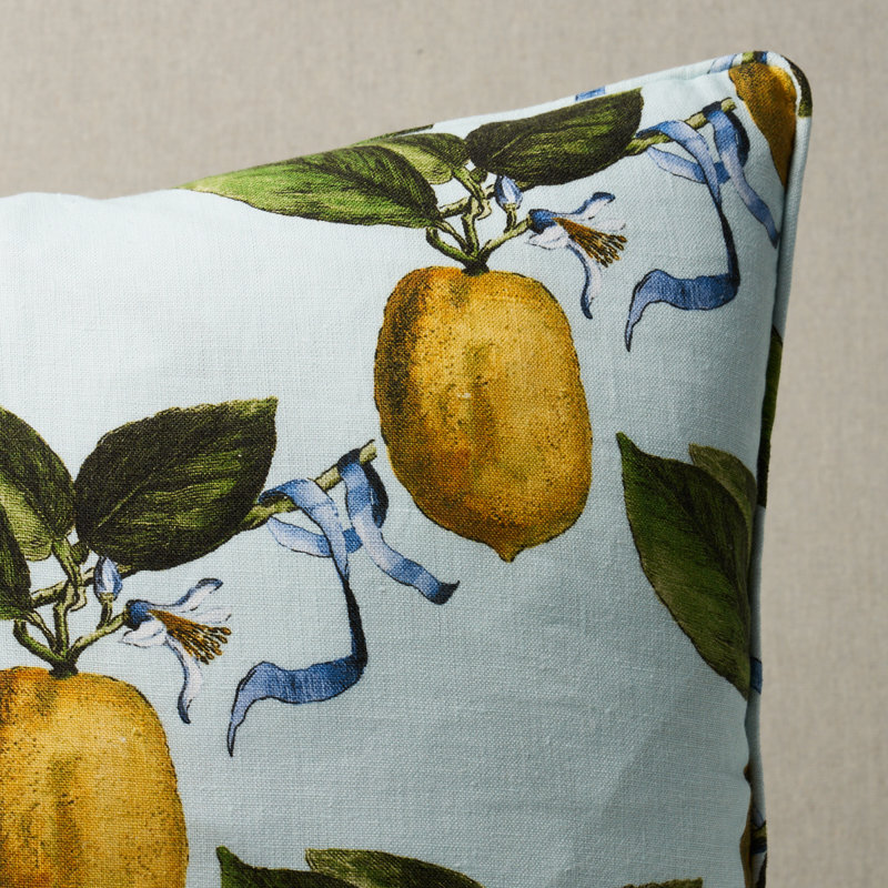 Schumacher x Johnson Hartig For Libertine Le Citron Pillow, Sky
