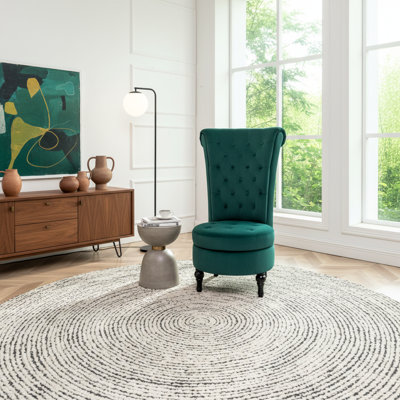 Fulviah Velvet Slipper Chair
