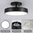 Semi Flush Mount Ceiling Light, 12 Inch Close To Ceiling Lighting, 18W LED Lamp Fixture,Metal Frame And Acrylic Shade,4000K, Not Dimmable-100174632