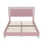 Philip Velvet Upholstered Platform Bed with LED Lights & 2 Nightstands-450958053