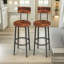 Valeriane 2PC Bar Stools with Backrest