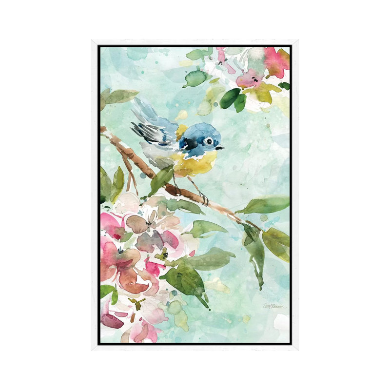 Asbury Garden Song I by Carol Robinson - Painting on Canvas, 101.6 cm H x 66.04 cm W, White Framed