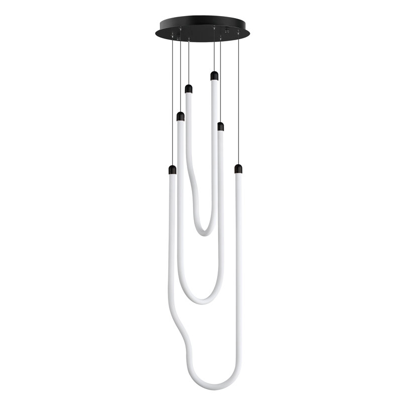 Luminaire suspendu à lumières multiples Soleil, 3, Noir, H 29,25 po x l 13 po x P 13 po