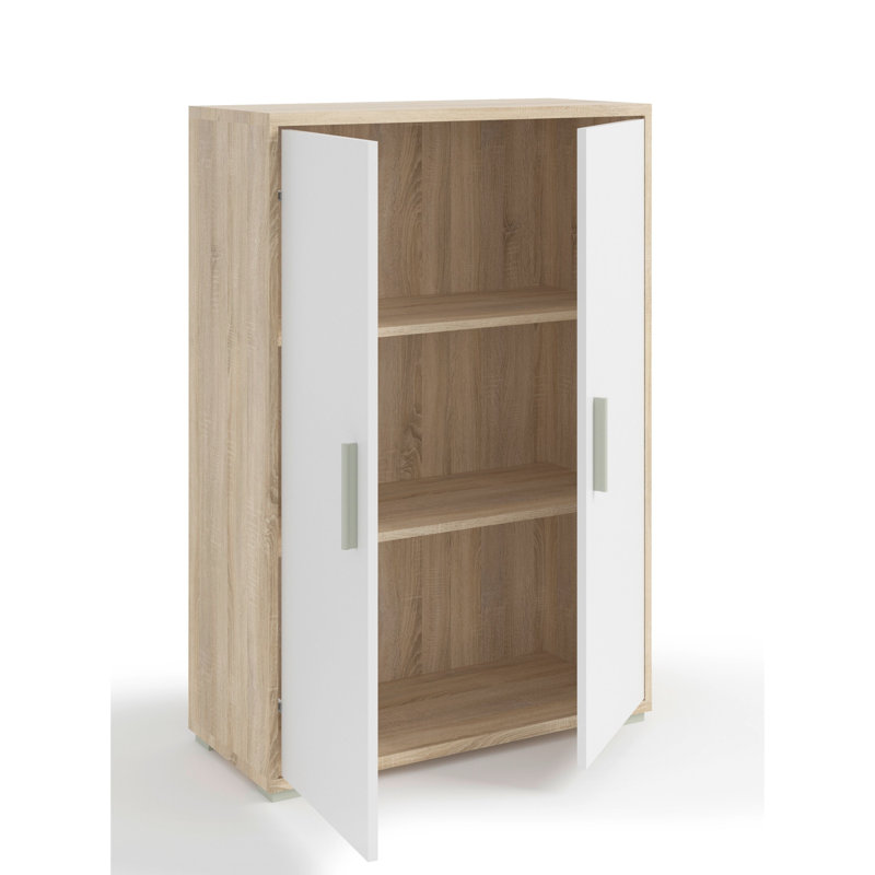 79cm Wide File Cabinet, Sonoma Oak/White