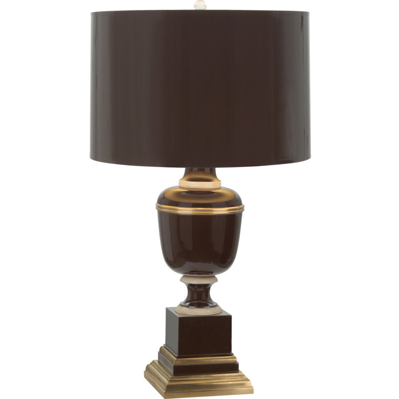 Annika Metal Table Lamp, Chocolate, 24'' H x 13.5" W x 13.5" D, Chocolate