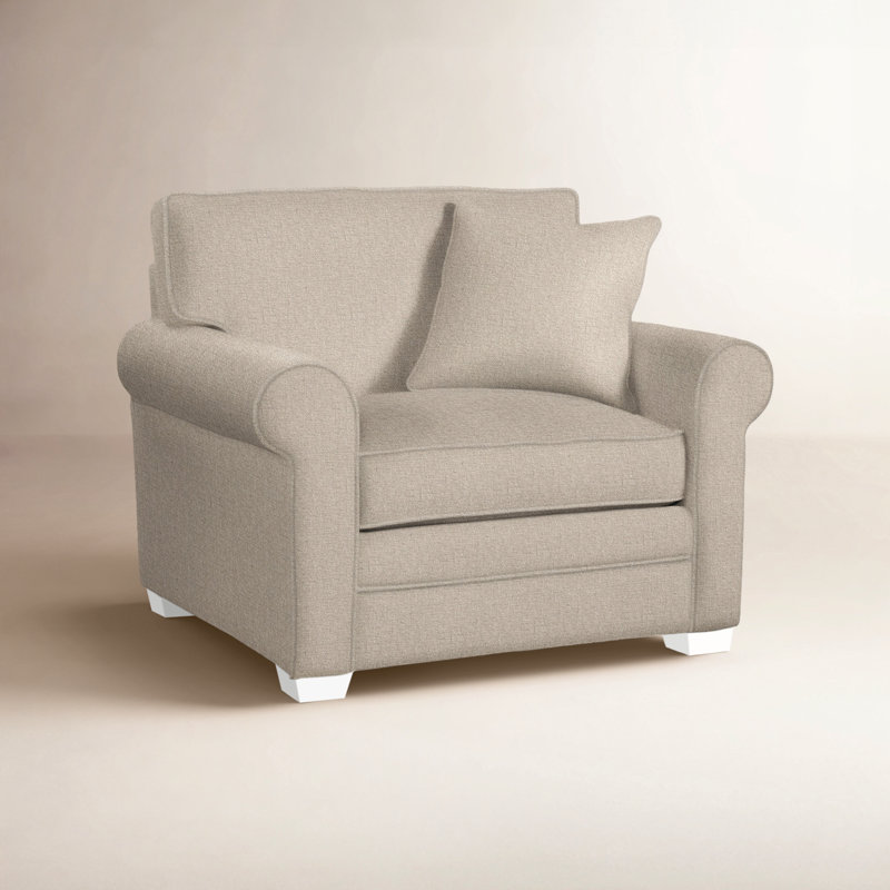 Bedford Upholstered Accent Chair, Frost White , Light Blue and White Stripe; 0256-54