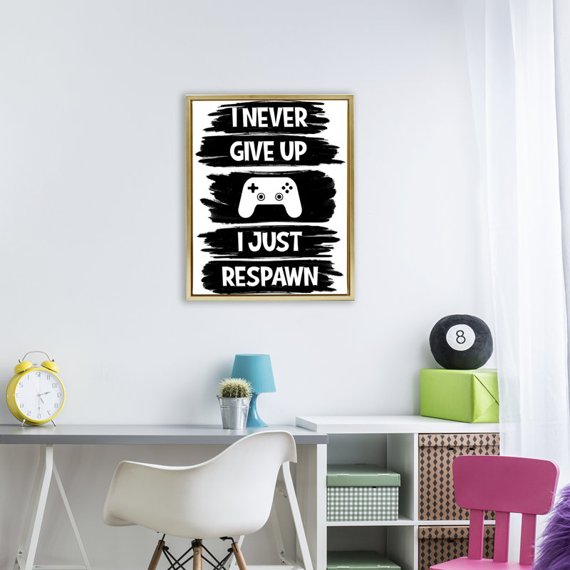 Cadre flottant Never Living Up, respawn, design par Marcus Prime, H 31 po x l 25 po, Cadre flottant métallique doré