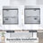 56"-60"W*60" H Semi-Frameless Double Sliding Shower Door, Bypass Shower Door, 1/4" (6Mm) Thick SGCC Tempered Glass Door, Matte Black