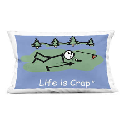 Stupell Industries Funny Golf Blow Design by LIC Throw Pillow