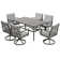 Freada Rectangular 6 - Person 60" Long Aluminum Dining Set with Cushions