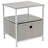 Sorbus 1 Drawer and Shelves Nightstand with Steel Frame, Wood Top & Fabric Bins-1211569131